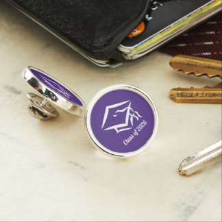 Graduation Class of 20?? PURWHT Customize Year Lapel Pin