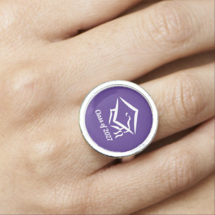 Graduation Class of 20?? PURWHT Customize Year Ring