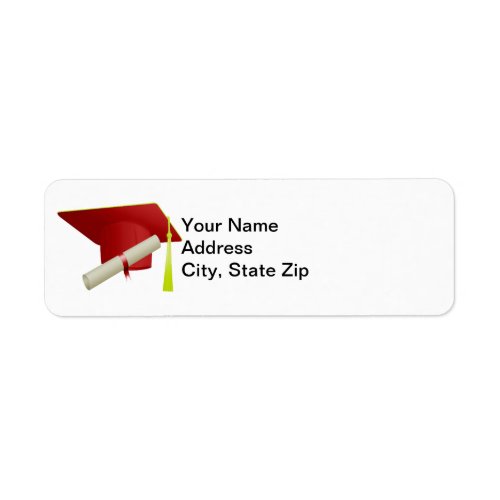Graduation Class of 20 Red Address Label