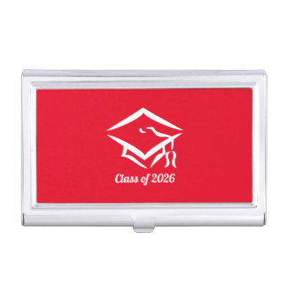 Graduation Class of 20?? REDWHT Customize Year Business Card Case