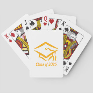 Graduation Class of 20?? WHTGLD Custom Year Name Poker Cards