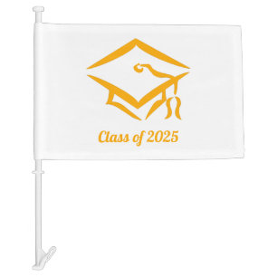 Graduation Class of 20?? WHTGLD Customize Year Car Flag