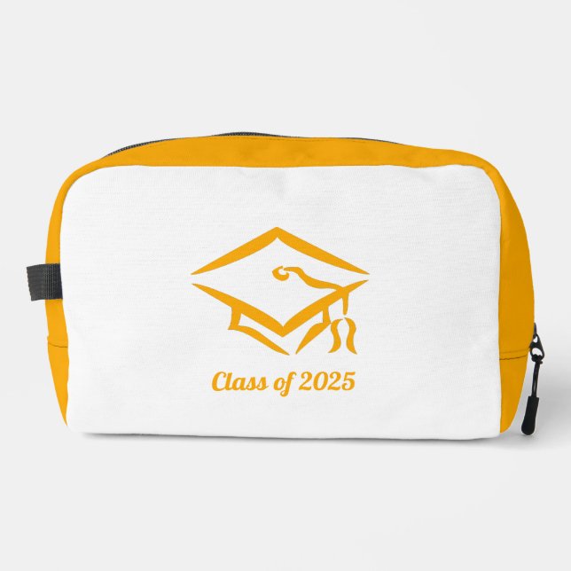 Graduation Class of 20?? WHTGLD Customize Year Dopp Kit (Front)