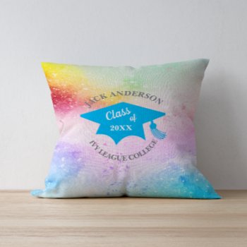 Graduation Class Of 20xx Custom Personalized Throw Throw Pillow by freshpaperie at Zazzle
