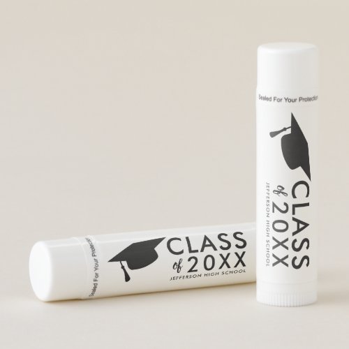 Graduation Class of 20XX Custom School Name Year Lip Balm
