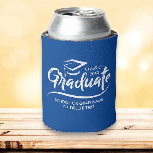 Graduation Class of 20XX Your School Color Custom Can Cooler