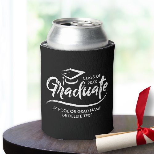 Graduation Class of 20XX Your School Color Custom Can Cooler