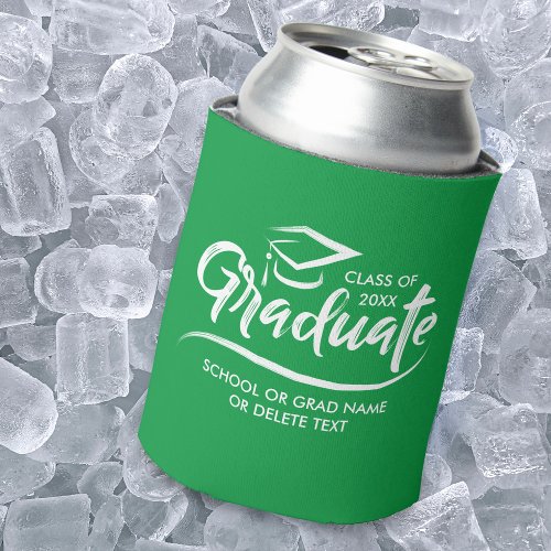 Graduation Class of 20XX Your School Color Custom Can Cooler