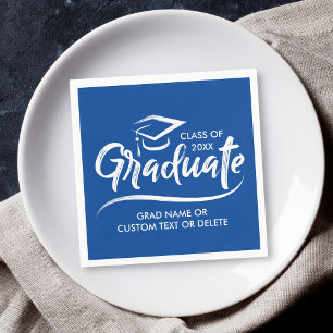 Graduation Class of 20XX Your School Color Custom Napkins