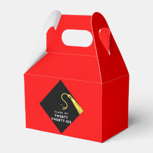Graduation Class of '26 Red Favor Boxes