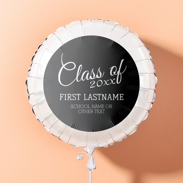 Graduation Class of ADD YEAR Custom Name School Balloon (Personalized Graduation Balloon)
