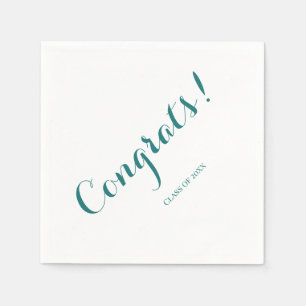 Graduation "Class of" Congrats Green Napkins