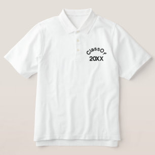 Graduation Class Of Current Year Embroidered Polo Shirt