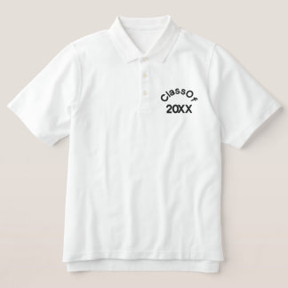 Graduation Class Of Current Year Embroidered Polo Shirt