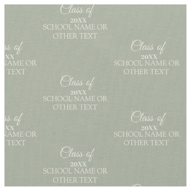Graduation Class of Custom Year and Text Fabric (Close Up)