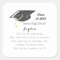 Graduation Cap (custom colors)' Sticker