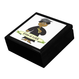 Graduation Class of Male Grad Trinket Box