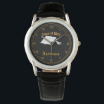 Graduation Class of Personalized Keepsake Watch<br><div class="desc">Lovely gift graduation gift idea in black, white and gold tones and easy to customize with a personal name and graduation year.</div>