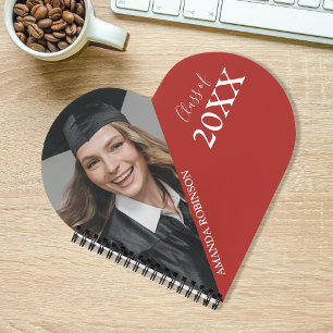 Graduation Class Of Photo Heart Notebook