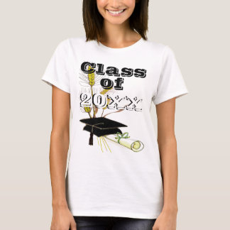 Graduation Class of with Graduation Cap and Wheat T-Shirt