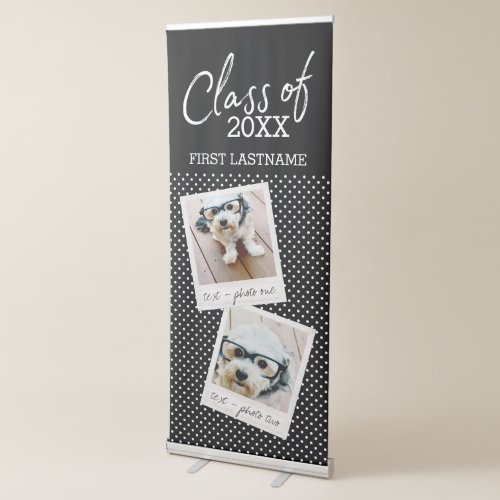 Graduation Class of Year Name _ 2 Photo Retractable Banner