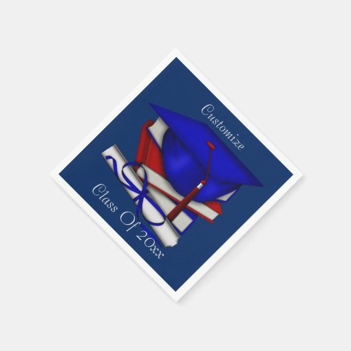 Graduation & Class Reunion Cap & Diploma Napkins Zazzle
