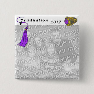 Graduation Class Ring PURPLE Pinback Button