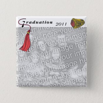 Graduation Class Ring Red Button by malibuitalian at Zazzle