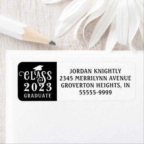 Graduation Class Year Custom Color Label