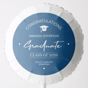 Graduation class year name grad congratulations balloon