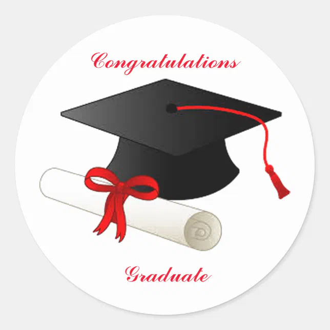 Graduation Classic Round Sticker | Zazzle