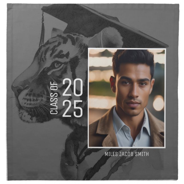 Graduation Cloth Napkins Add Your Photo (Front)