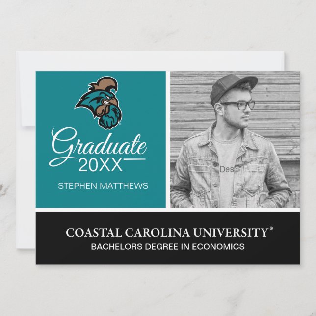 Graduation Coastal Carolina Invitation (Front)