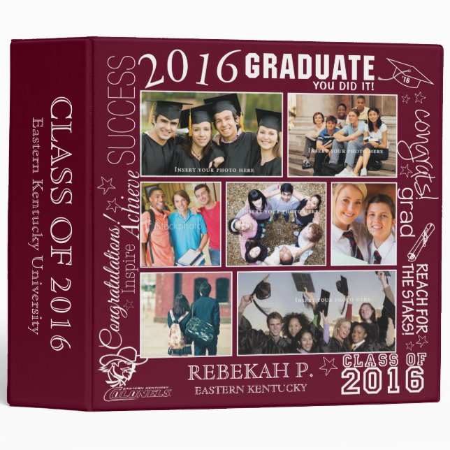 Graduation Collage 2016 - Customizable -Scrapbook Binder (Front/Spine)