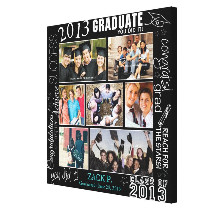 Graduation Collage Fully Customizable Canvas Print Zazzle