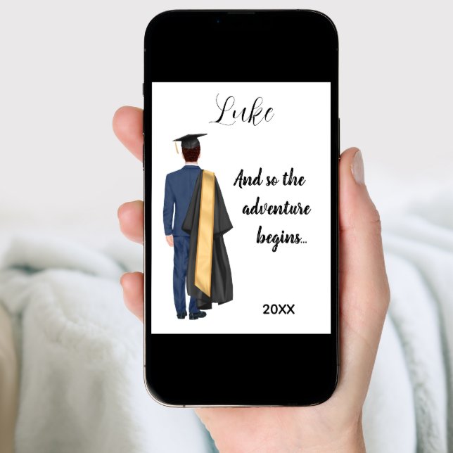 Graduation College Leaver Modern Card For Him (Front Digital)