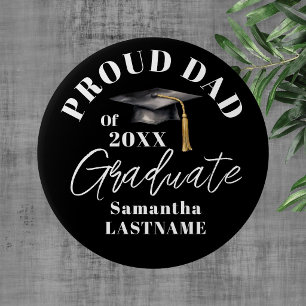Graduation Commencement Celebration Proud Dad Button