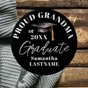 Graduation Commencement Celebration Proud Grandma Button