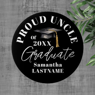 Graduation Commencement Celebration Proud Uncle Button