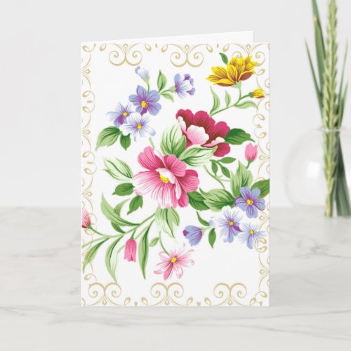 Graduation Commencement Praise the Lord Floral Card