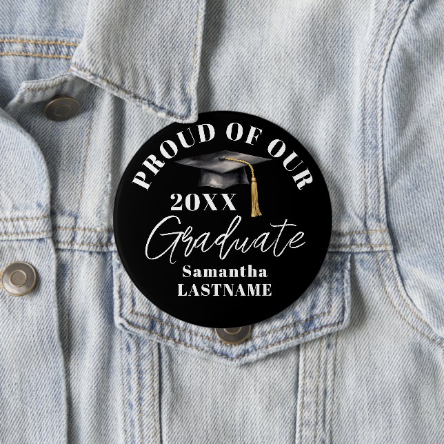 Graduation Commencement Proud All Family Button (In Situ)