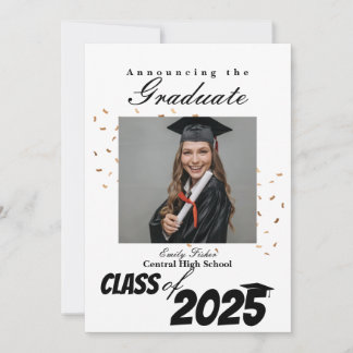 Graduation Confetti Announcement