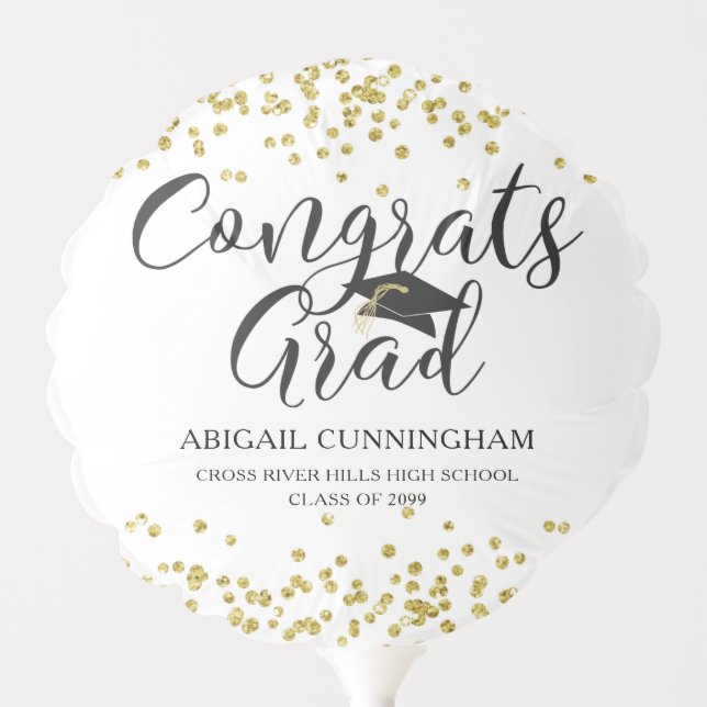 Graduation Confetti CONGRATS GRAD Balloon (Front)