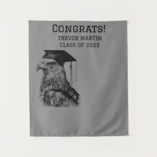 Graduation Congrats Backdrop Eagle