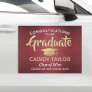 Graduation Congrats Burgundy Red Gold White Parade Car Magnet
