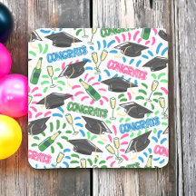 Graduation Congrats Champagne Confetti Colorful