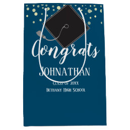 Graduation Congrats Class of 2021 Blue Medium Gift Bag