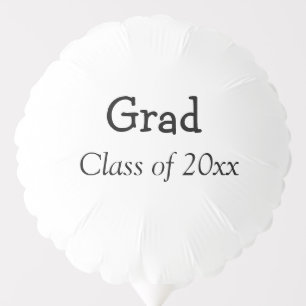 Graduation congrats class of 20xx add name text balloon