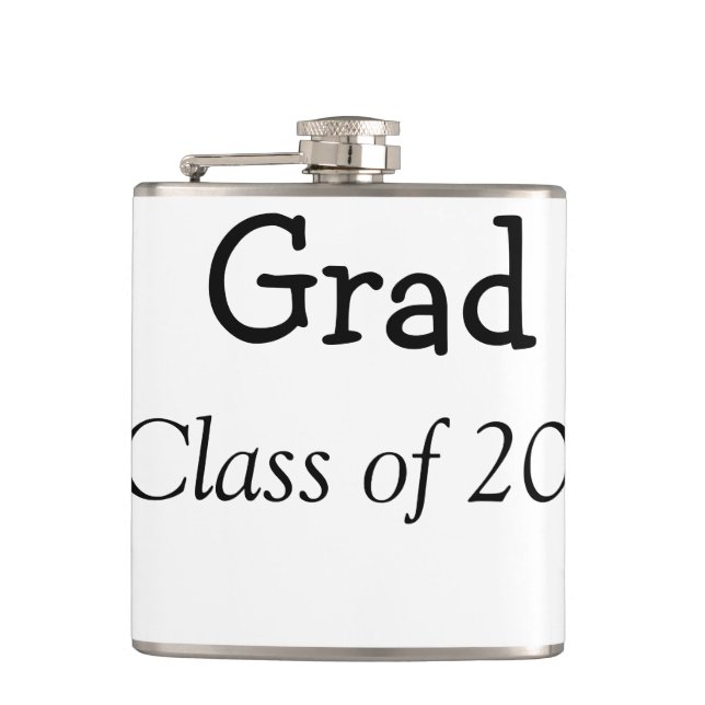 Graduation congrats class of 20xx add name text flask (Front)