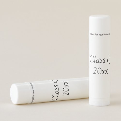 Graduation congrats class of 20xx add name text lip balm